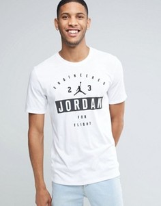 Белая футболка с принтом Nike Jordan 801556-100 - Белый