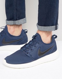 Синие кроссовки Nike Roshe Two 844656-400 - Синий
