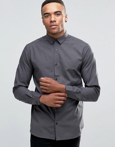 Строгая рубашка слим с длинными рукавами Jack &amp; Jones Premium - Серый