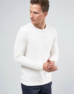 Свитшот премиум-класса в рубчик Jack &amp; Jones - Белый