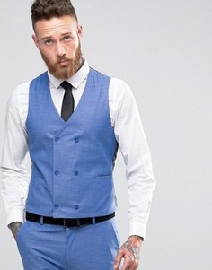 Синий жилет суперузкого кроя ASOS - Синий