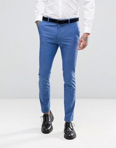 Синие брюки кроя слим ASOS - Синий