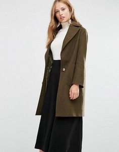 Меланжевое пальто цвета хаки Cooper &amp; Stollbrand Drop Break - Зеленый