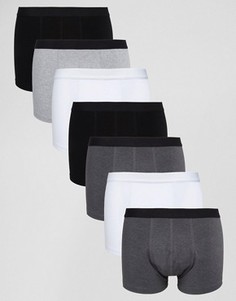 Набор из 7 монохромных боксеров-брифов ASOS, СКИДКА - Мульти