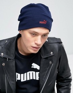 Синяя флисовая шапка-бини Puma Snow 2106003 - Синий