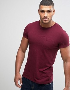 Футболка узкого кроя сливового цвета в крапинку с карманом Jack Wills - Красный
