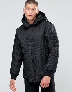 Черная стеганая куртка Converse MA-1 10001142-A01 - Черный