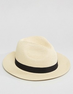 Мягкая соломенная шляпа бежевого цвета ASOS - Бежевый