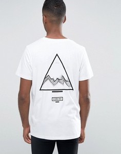 Свободная футболка с принтом на спине Jack &amp; Jones - Белый