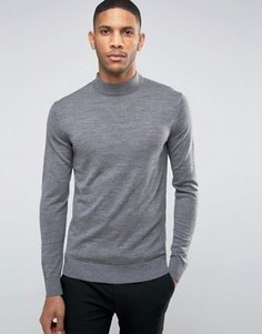 Джемпер с высоким воротом из мериносовой шерсти Jack &amp; Jones Premium - Серый