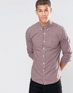 Рубашка слим в клеточку Tommy Hilfiger - Красный