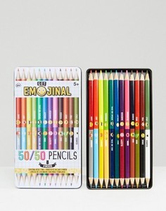 Набор цветных карандашей со смайликами NPW Emoji 50/50 - Мульти