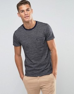 Темно-синяя футболка слим в полоску Jack Wills - Темно-синий