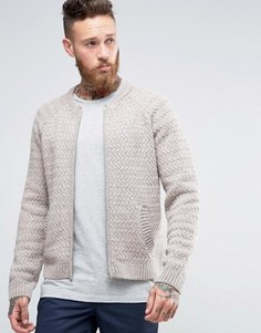Вязаная бежевая куртка-пилот ASOS - Бежевый