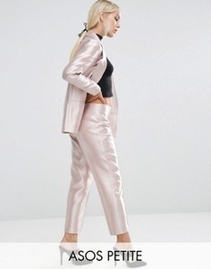Розовые брюки с эффектом металлик ASOS PETITE - Розовый