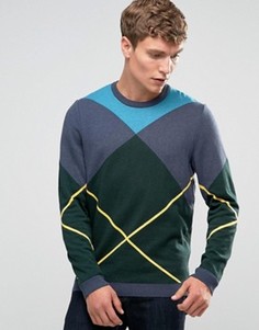 Джемпер с узором в ромбик ASOS - Зеленый