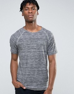 Футболка в полоску с круглым вырезом и рукавами реглан Only &amp; Sons - Серый