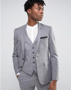 Фактурный пиджак слим Burton Menswear - Серый