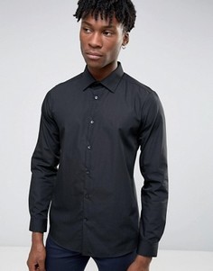 Черная рубашка слим Burton Menswear - Черный