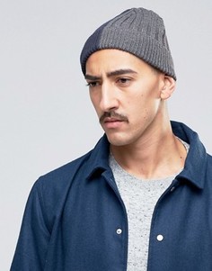 Сине-серая шапка-бини ASOS - Синий