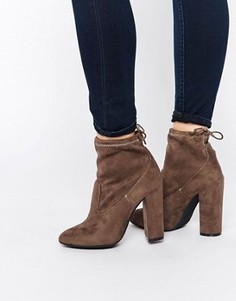 Черные ботильоны на каблуке Public Desire Jenna - Серый