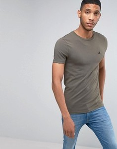 Облегающая футболка цвета хаки с логотипом ASOS - Зеленый
