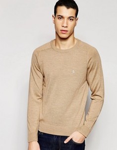 Трикотажный джемпер из мериносовой шерсти Original Penguin - Бежевый