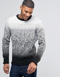 Вязаный жаккардовый джемпер с эффектом омбре Bellfield - Белый