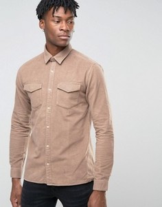 Рубашка навыпуск узкого кроя Jack & Jones Premium - Бежевый