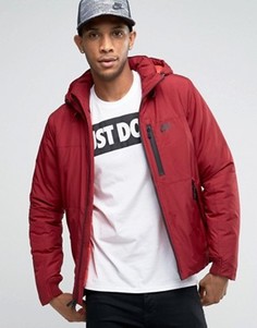 Красная утепленная куртка с капюшоном Nike 810856-677 - Синий