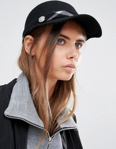 Структурированная кепка с клетчатой отделкой Calvin Klein - Черный