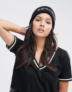 Шапка-бини с отворотом ASOS - Черный