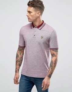 Бордовое поло из пике с логотипом в виде орла Lyle &amp; Scott - Красный