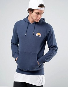 Худи с маленьким логотипом Ellesse - Темно-синий