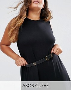 Ремень с отделкой в виде кошки ASOS CURVE - Черный