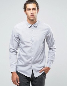 Серая меланжевая рубашка классического кроя ASOS - Серый