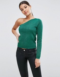 Джемпер на одно плечо ASOS - Зеленый