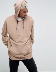 Длинное бежевое oversize-худи ASOS - Бежевый