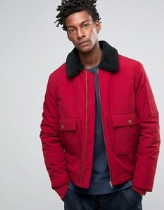 Красная куртка в стиле милитари с воротником борг ASOS - Красный