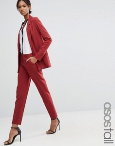Укороченные брюки-сигареты из крепа ASOS TALL - Фиолетовый