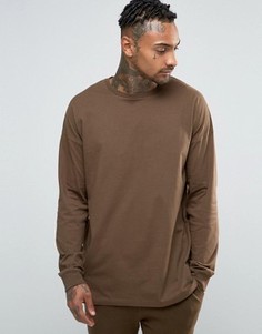 Коричневый oversize-лонгслив ASOS - Коричневый