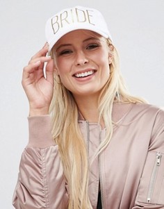 Бейсболка с принтом ASOS Bridal - Белый