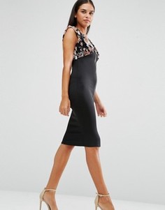 Платье с цветочным принтом AX Paris - Черный