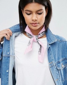 Платок-бандана с принтом пейсли ASOS - Розовый