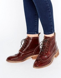 Кожаные броги на шнуровке ASOS ARTISTRY - Коричневый