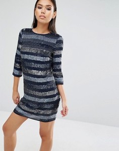 Платье мини с пайетками ASOS - Синий