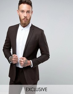 Пиджак зауженного кроя Number Eight Savile Row - Коричневый