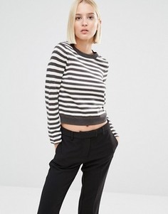 Трикотажный кроп-топ в полоску Cheap Monday - Мульти