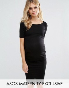 Платье с открытыми плечами для беременных ASOS Maternity - Черный