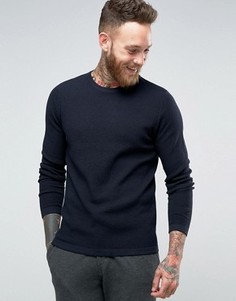 Фактурный джемпер слим Jack &amp; Jones Premium - Темно-синий